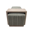 Olliix Chapel Hill Peggy Ottoman Wood/Plywood/Fabric in Stripe/Multi