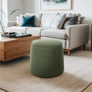 Olliix Chapel Hill Tara Ottoman Wood/Plywood/Fabric in Green