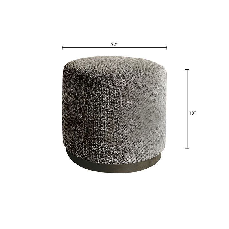 Olliix Chapel Hill Zoe Ottoman Wood/Plywood/Fabric in Navy/Beige