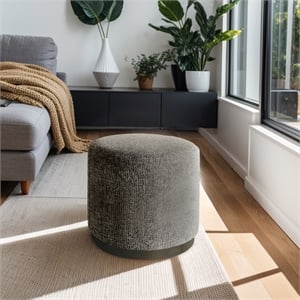 Olliix Chapel Hill Zoe Ottoman Wood/Plywood/Fabric in Navy/Beige