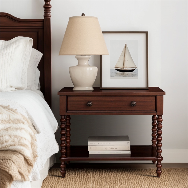 Olliix Madison Park Signature Beckett MDF/Wood End Table in Morocco Brown