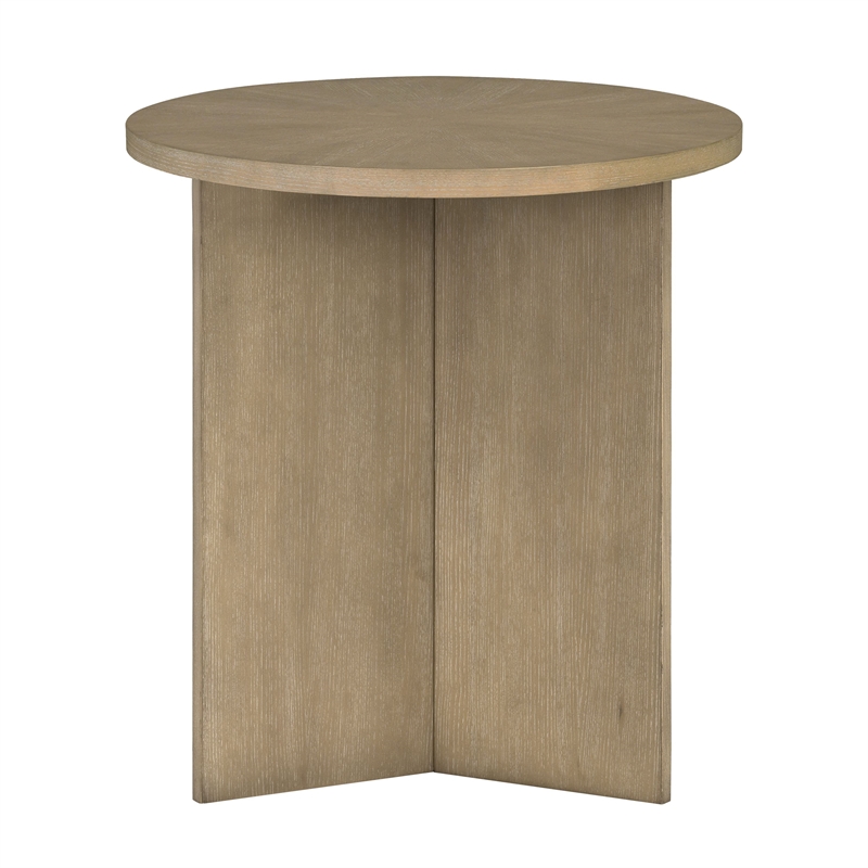 Olliix Martha Stewart Sadie Accent Table MDF/Wood in Reclaimed Greige