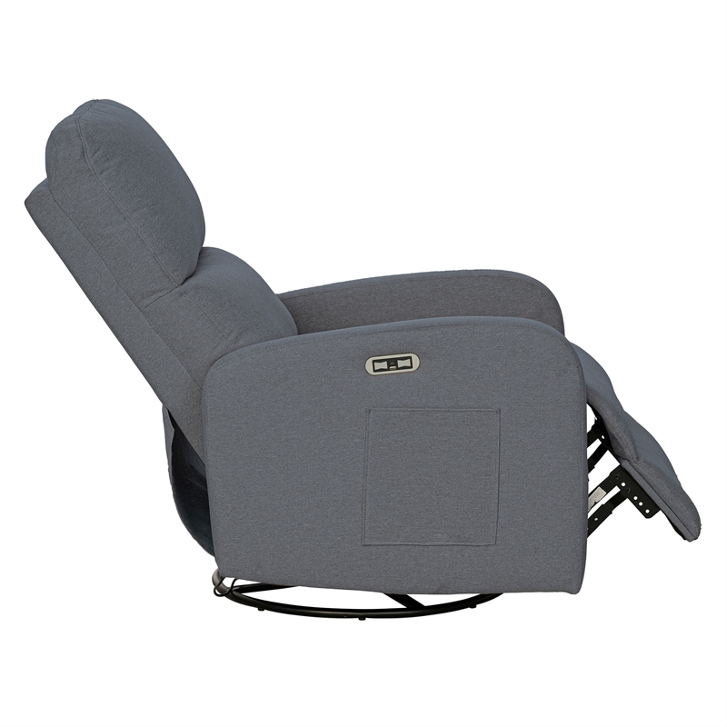 Olliix INK+IVY Dakota Recliner Wood/Plywood/Fabric in Grey