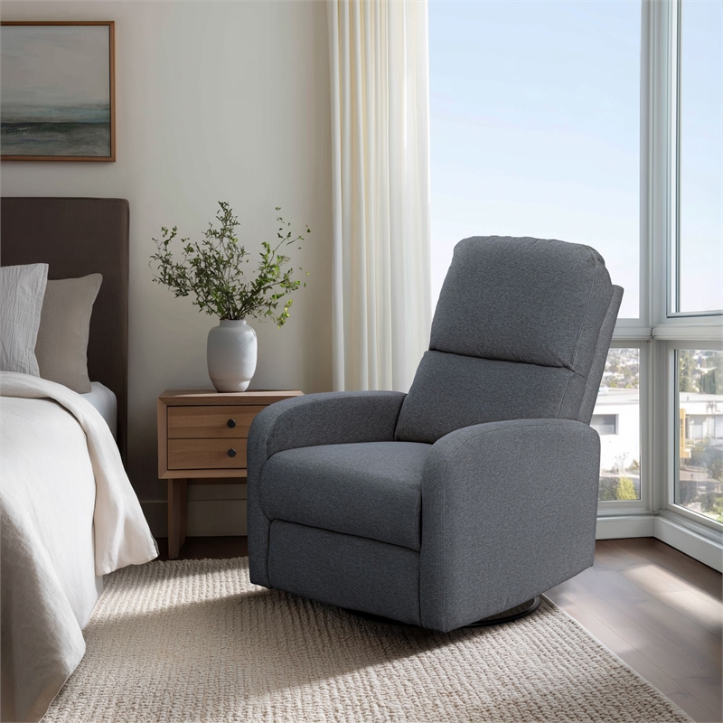 Olliix INK+IVY Dakota Recliner Wood/Plywood/Fabric in Grey