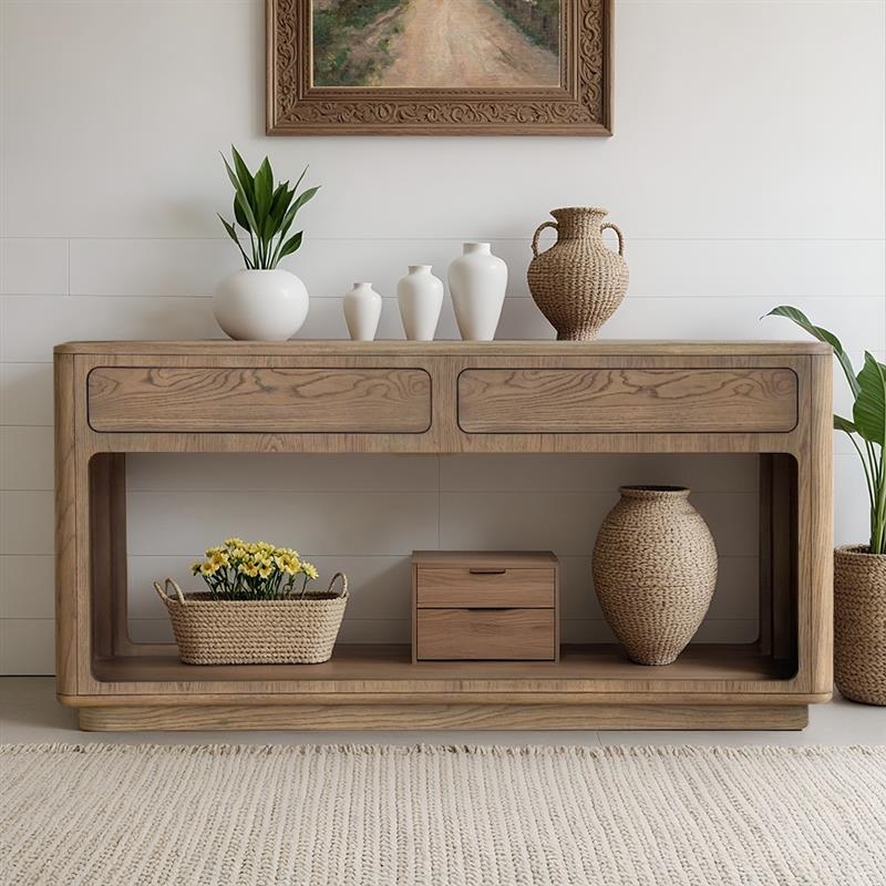 Olliix Chapel Hill Emil See below Accent Table MDF/Wood in Driftwood