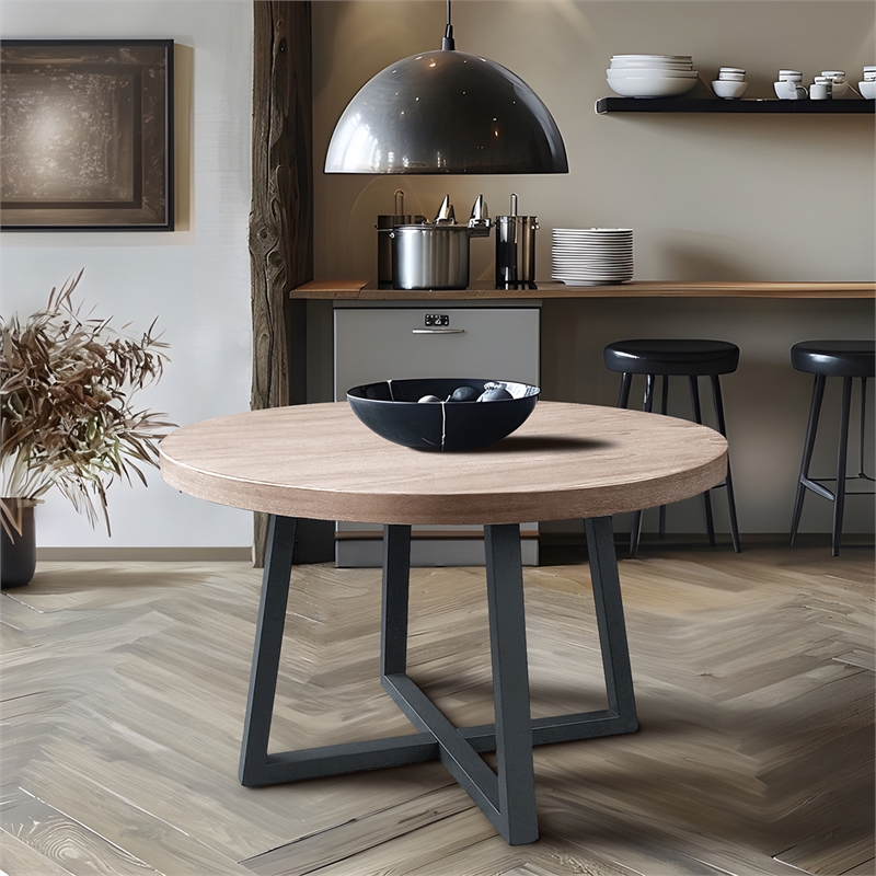 Olliix Chapel Hill Reagan Dining Table Wood in Wheat/Slate