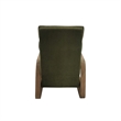 Olliix Chapel Hill Jordan Push Back Recliner Wood/Plywood in Green
