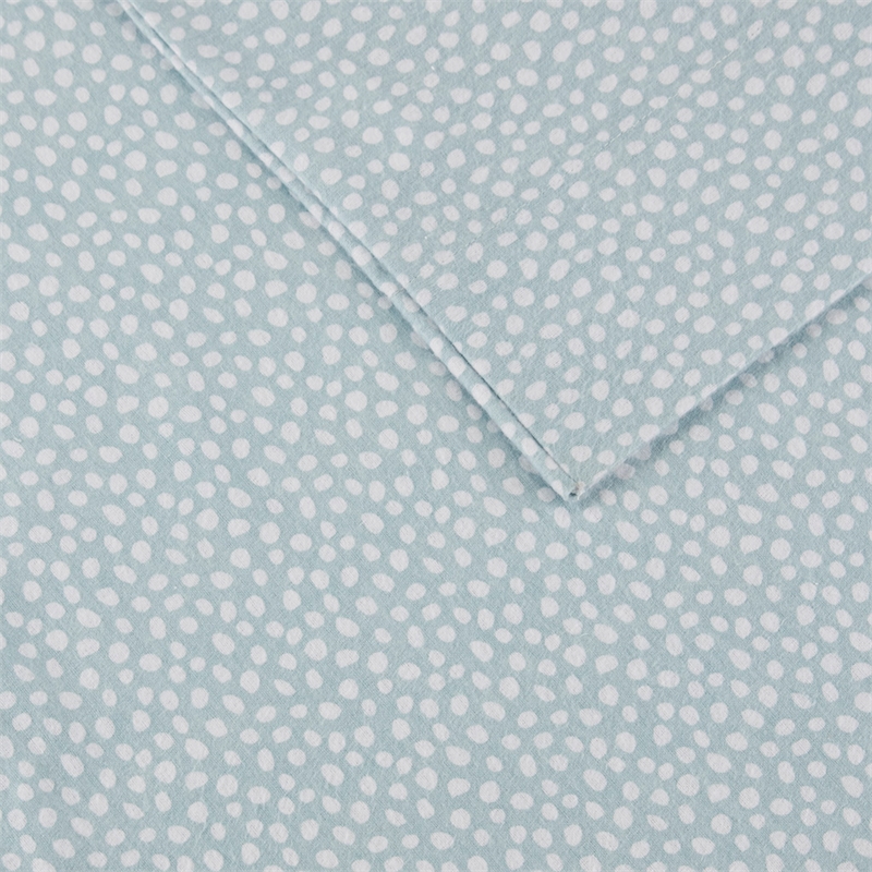 Olliix True North by Sleep Philosophy Cozy Flannel Queen Sheet Set in Aqua Dots