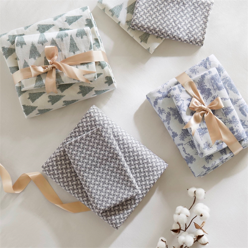 Olliix True North by Sleep Philosophy Cozy Flannel Queen Sheet Set in Toile