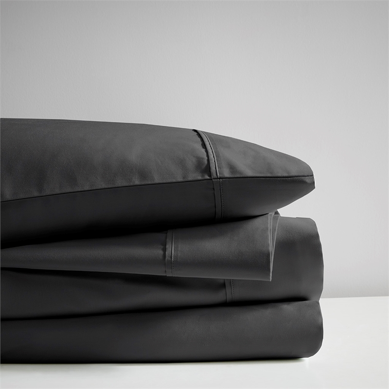 Olliix Beautyrest 600 Thread Count Cal King Sheet Set Cotton in Black