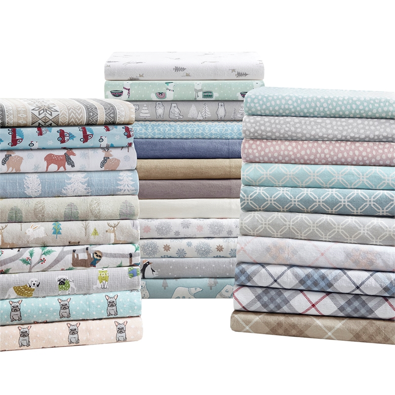Olliix True North by Sleep Philosophy Cozy Flannel Twin XL Sheet Set in Bear