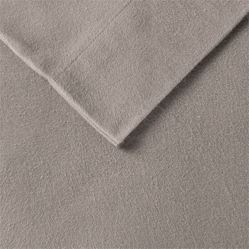 Olliix True North by Sleep Philosophy Cozy Flannel Queen Sheet Set in Grey