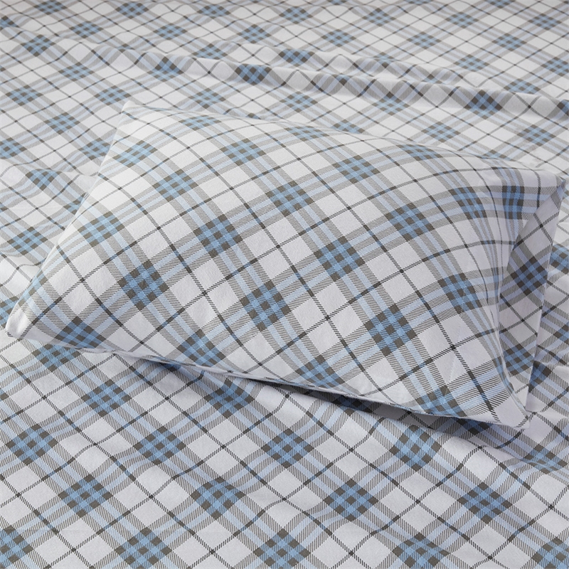 Olliix True North by Sleep Philosophy Cozy Flannel Twin XL Sheet Set in Blue
