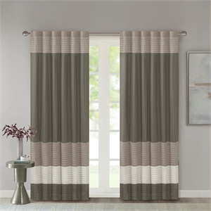 Olliix Madison Park Amherst 50x84&quot Window Panel Polyester in Natural