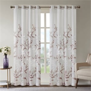 Olliix Madison Park Cecily 50x95&quot Sheer Polyester in Mauve