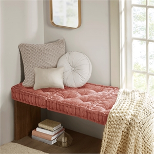 Olliix Intelligent Design Azza 20x20&quot Floor Pillow Cushion in Dusty Peach