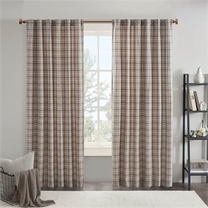 Olliix Madison Park Anaheim 50x108&quot Window Panel Polyester in Brown