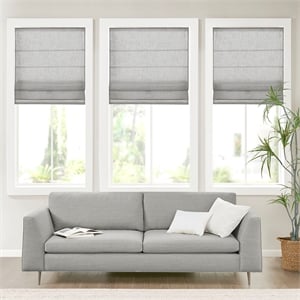 Olliix Madison Park Kyler 31x64&quot Roman Shade Polyester in Grey