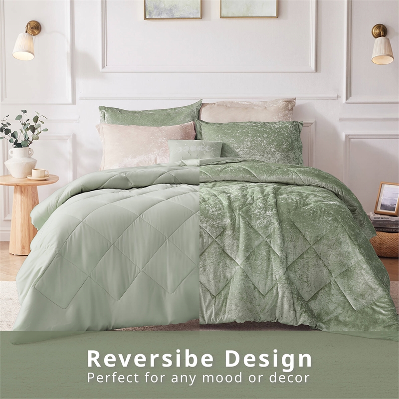 Olliix Intelligent Design Felicia Twin/Twin XL Comforter Set Polyester in Green