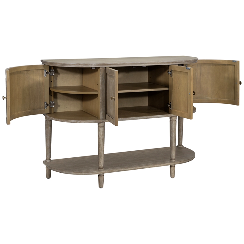 Olliix Martha Stewart Ayanna Cabinet MDF/Wood in Reclaimed Wheat