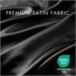 Olliix Madison Park Essentials Satin Twin Sheet Set Polyester in Black
