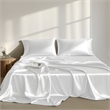 Olliix Madison Park Essentials Satin Twin Sheet Set Polyester in White