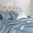 Olliix Madison Park Essentials Satin Twin Sheet Set Polyester in Blue