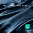 Olliix Madison Park Essentials Satin Twin Sheet Set Polyester in Midnight Blue