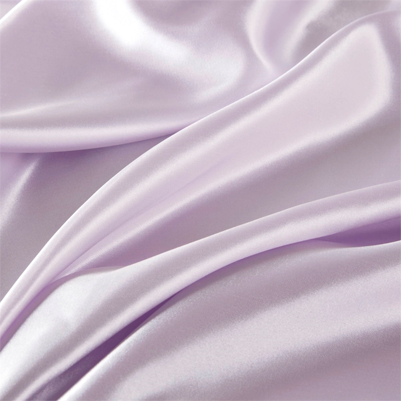 Olliix Madison Park Essentials Satin Twin Sheet Set Polyester in Lilac