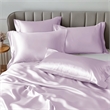 Olliix Madison Park Essentials Satin Twin Sheet Set Polyester in Lilac