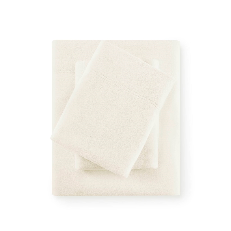 Olliix True North by Sleep Philosophy Micro Fleece Full Sheet Set in Ivory
