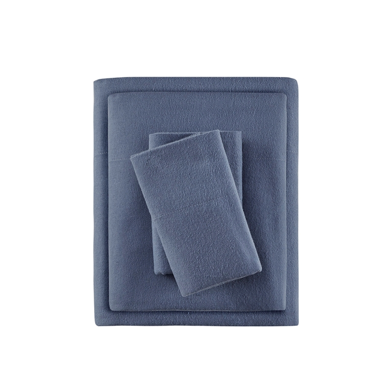 Olliix True North by Sleep Philosophy Cozy Flannel King Sheet Set in Blue