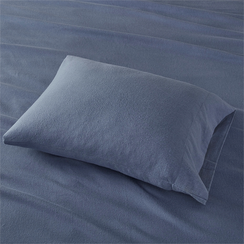 Olliix True North by Sleep Philosophy Cozy Flannel King Sheet Set in Blue