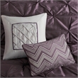 Olliix Madison Park Laurel King Comforter Set Polyester in Plum
