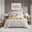 Olliix Madison Park Royce King Comforter Set Polyester in Ivory