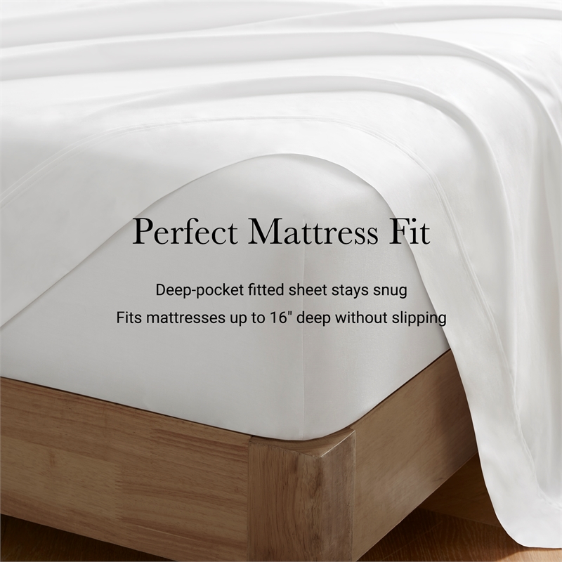 Olliix Harbor House Egyptian Cotton King Sheet Set Cotton in White