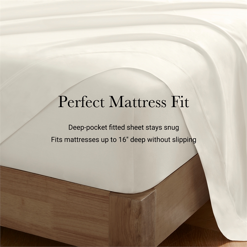 Olliix Harbor House Egyptian Cotton King Sheet Set Cotton in  Off White