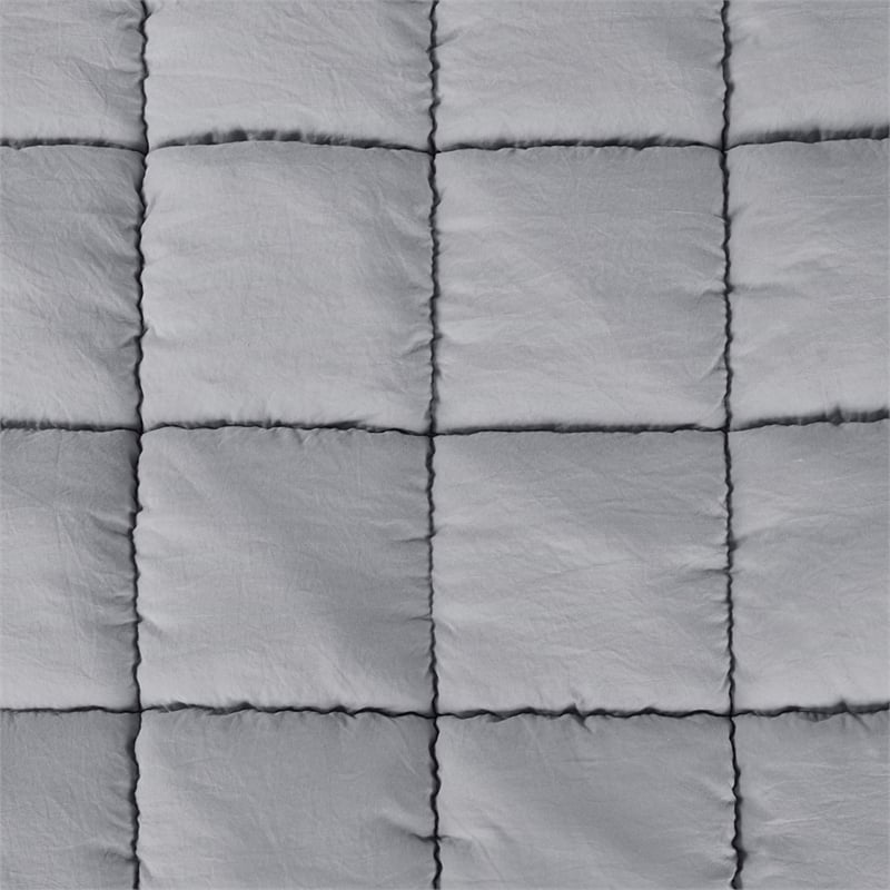 Olliix Intelligent Design Dream Puff Twin Comforter Mini Set Polyester in Grey
