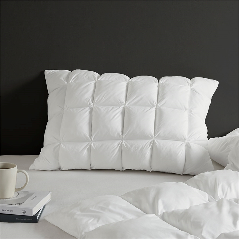 Olliix Madison Park Stay Puffed King Pillow Protector Polyester in White