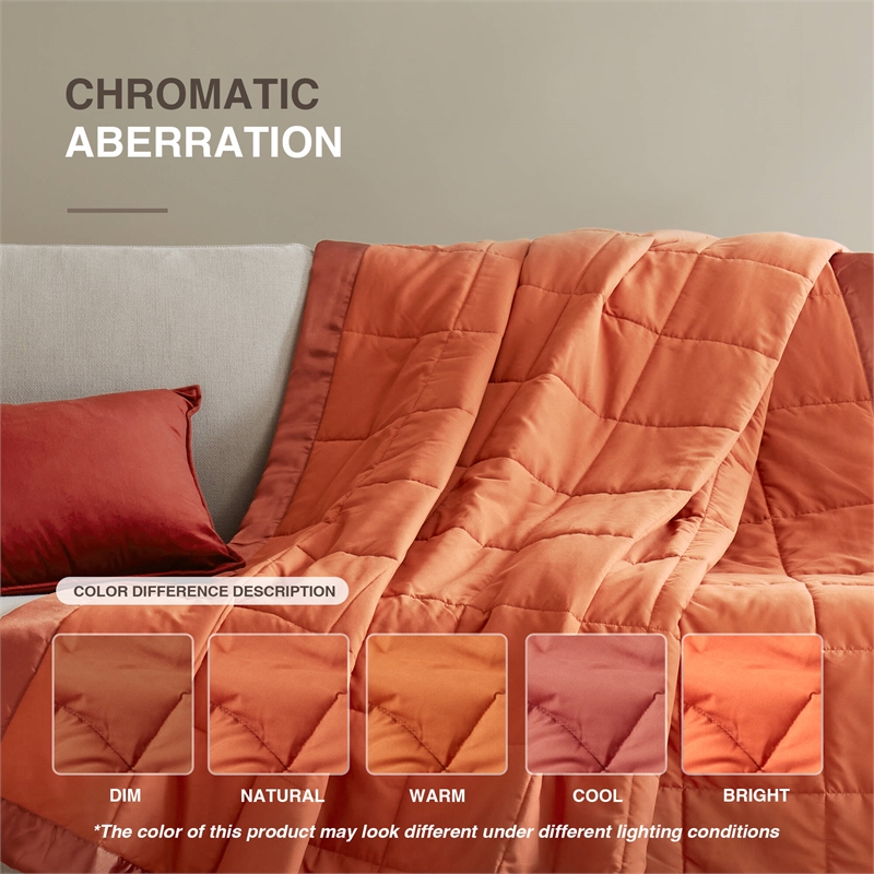 Olliix Madison Park Windom Twin Blanket Polyester in Orange