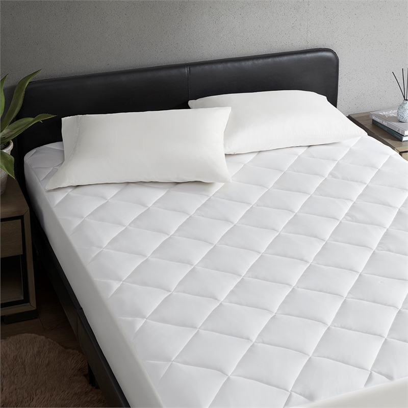 Olliix Sharper Image Cooling Touch King Mattress Pad Polyester in White