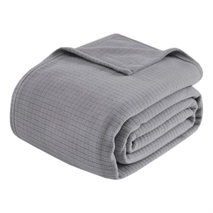 Olliix True North by Sleep Philosophy Microfleece Twin Blanket Polyester in Grey