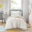 Olliix Comfort Spaces Twin/Twin XL Microfiber Comforter Set in  Ivory
