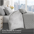 Olliix Madison Park Queen PolyesterComforter Set in  Grey