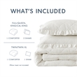 Olliix Comfort Spaces King/Cal King Microfiber Comforter Set in  Ivory