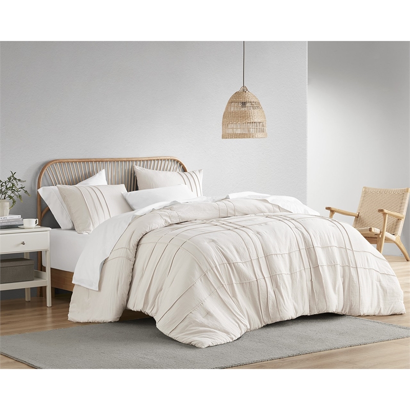 Olliix Comfort Spaces Twin/Twin XL Microfiber Comforter Set in  Neutral