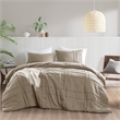 Olliix Comfort Spaces Queen Microfiber Comforter Set in  Khaki
