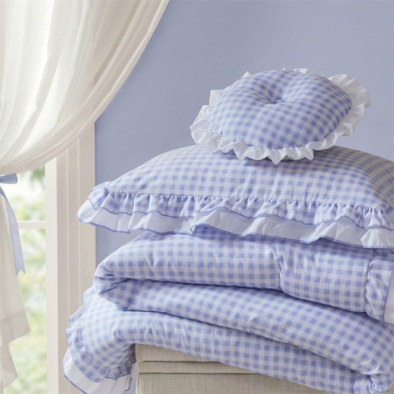 Olliix Intelligent Design Twin/Twin XL Microfiber Comforter Set in  Blue