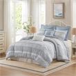 Olliix Madison Park King PolyesterComforter Set in  Blue