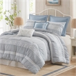 Olliix Madison Park King PolyesterComforter Set in  Blue
